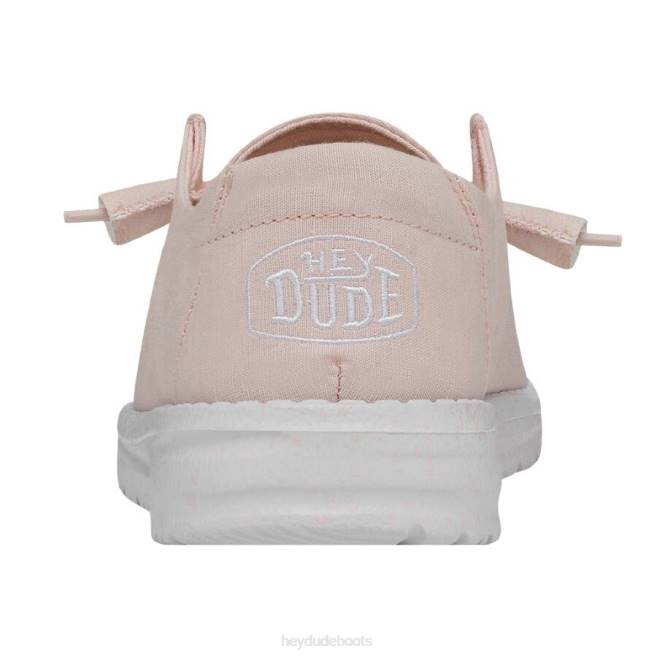 Men Pink Hey Dude Wendy Slub Canvas Shoes H6P632