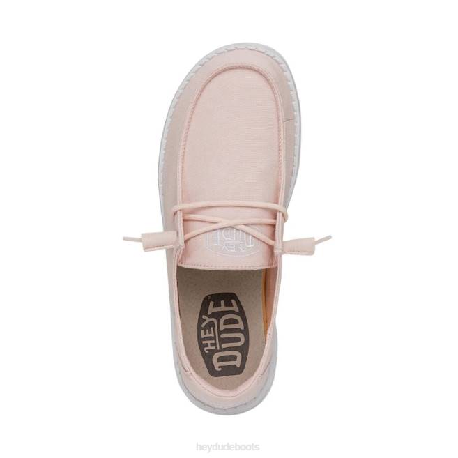 Men Pink Hey Dude Wendy Slub Canvas Shoes H6P632