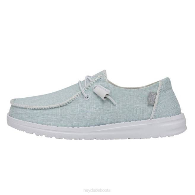 Men Sky Blue Hey Dude Wendy Boho Stitch Shoes H6P68