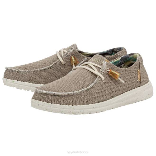 Men Tan Hey Dude Wendy Knit Shoes H6P6168