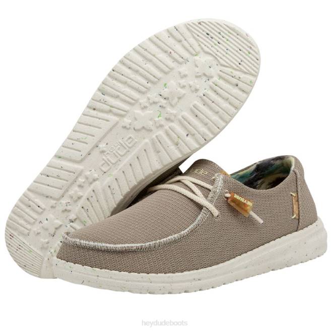 Men Tan Hey Dude Wendy Knit Shoes H6P6168