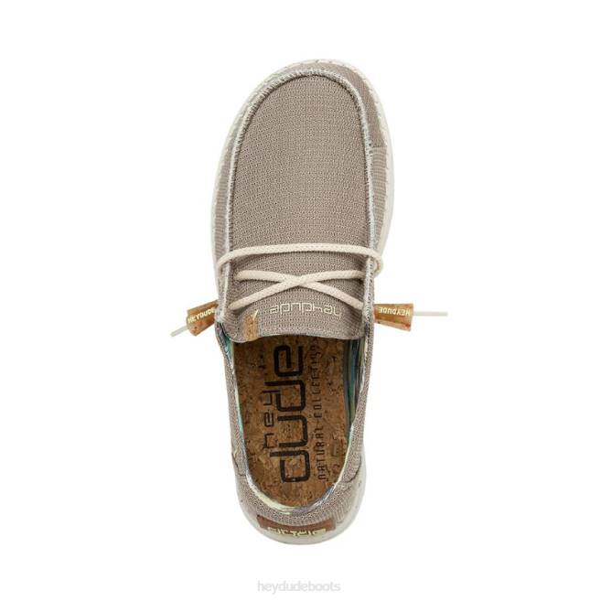 Men Tan Hey Dude Wendy Knit Shoes H6P6168