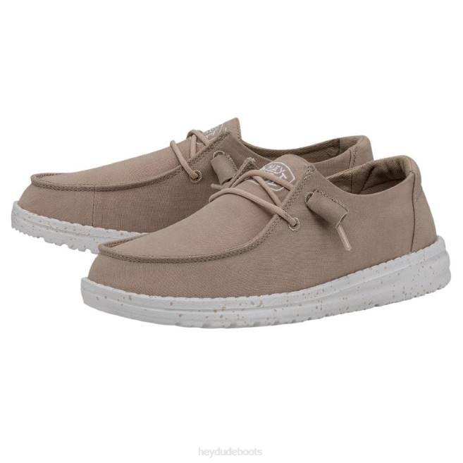 Men Tan Hey Dude Wendy Slub Canvas Shoes H6P629