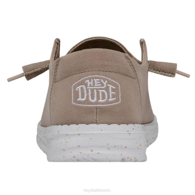 Men Tan Hey Dude Wendy Slub Canvas Shoes H6P629