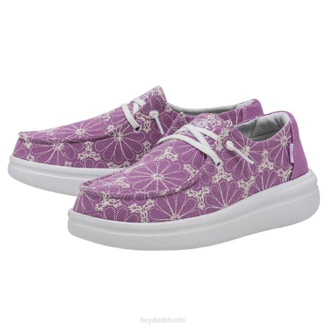 Men Violet Hey Dude Wendy Rise Eyelet Shoes H6P6150