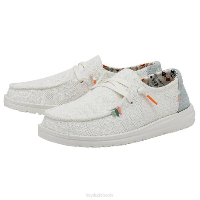 Men White Crochet Hey Dude Wendy Boho Shoes H6P669