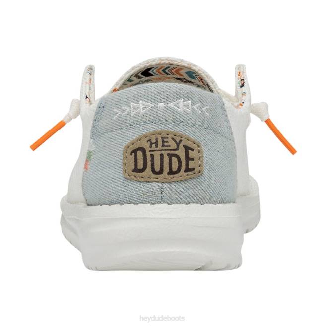 Men White Crochet Hey Dude Wendy Boho Shoes H6P669