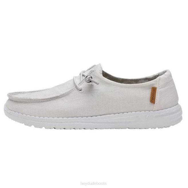 Men White Hey Dude Wendy Chambray Shoes H6P698