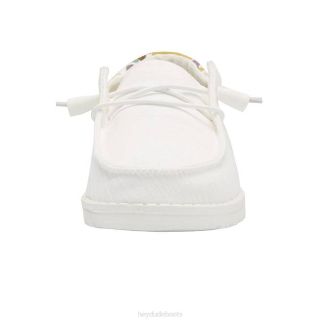 Men White Hey Dude Wendy Funk Chambray Shoes H6P6161