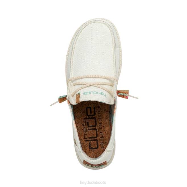 Men White Hey Dude Wendy Knit Shoes H6P6165