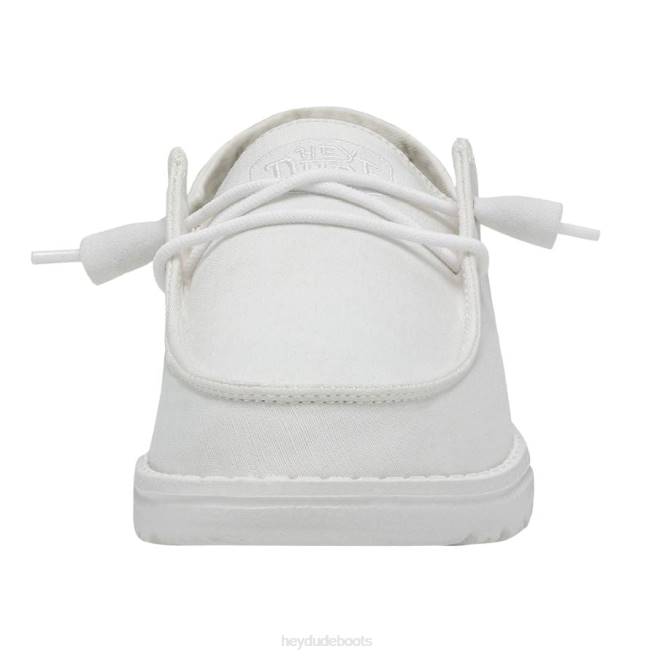 Men White Hey Dude Wendy Slub Canvas Shoes H6P693