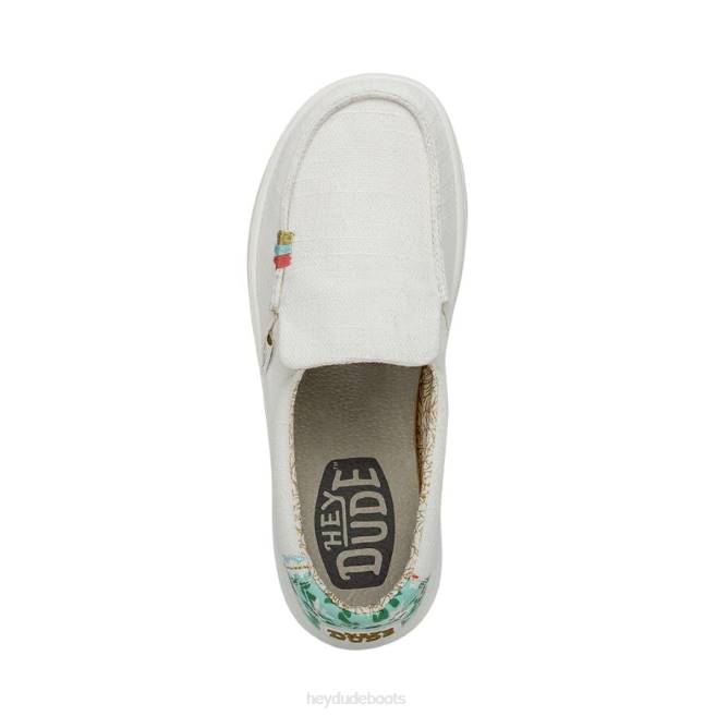 Women Azure White Hey Dude Misty Rise Shoes H6P6224