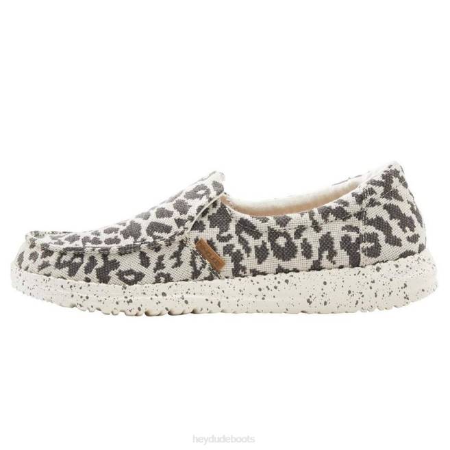 Women Cheetah Grey Hey Dude Misty Woven Shoes H6P6230