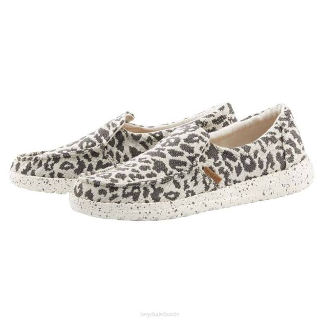 Women Cheetah Grey Hey Dude Misty Woven Shoes H6P6230