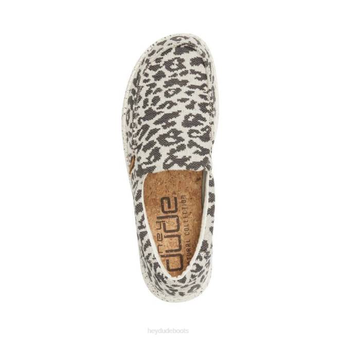 Women Cheetah Grey Hey Dude Misty Woven Shoes H6P6230