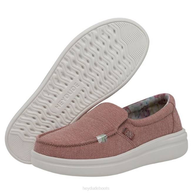 Women Dusty Pink Hey Dude Misty Rise Shoes H6P6227