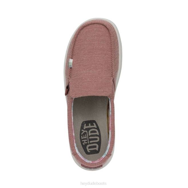 Women Dusty Pink Hey Dude Misty Rise Shoes H6P6227