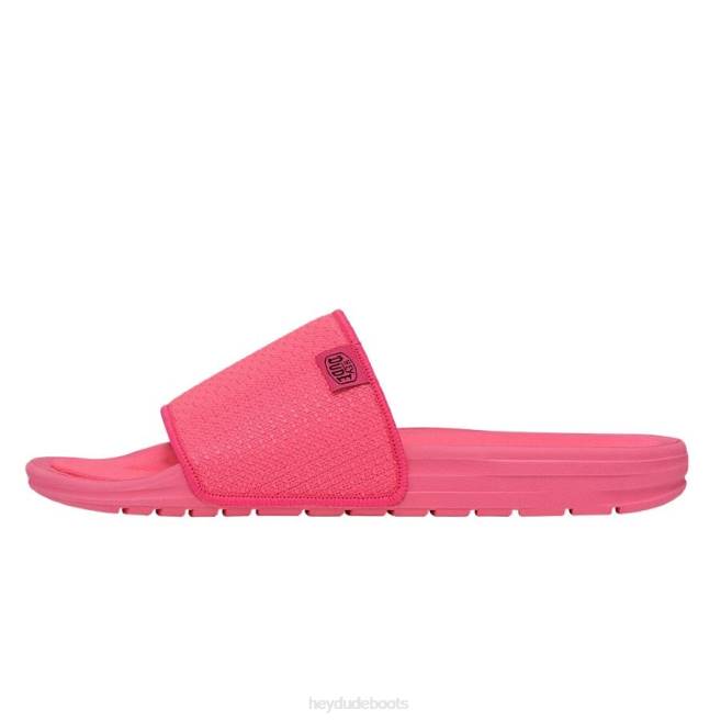 Women Fluo Pink Hey Dude Chandler Knit Shoes H6P6250