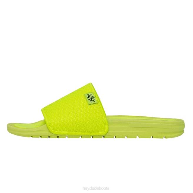 Women Fluo Yellow Hey Dude Chandler Knit Shoes H6P6253