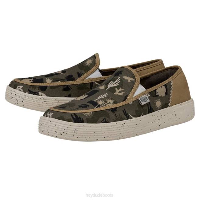 Women Green Hey Dude Sunapee Desert Shoes H6P6245